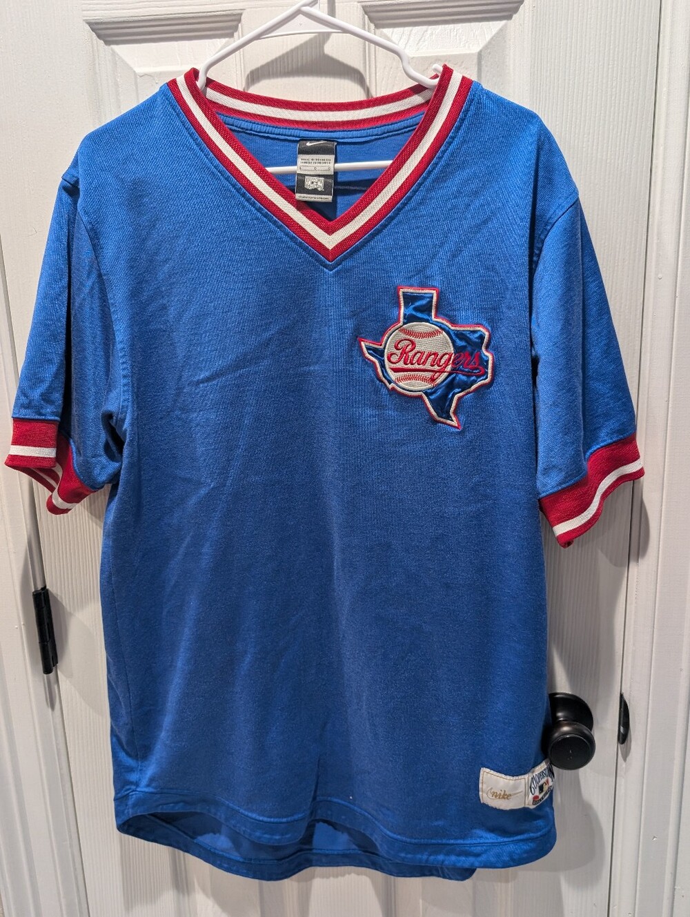Nike V-Neck Rangers Baseball Jersey